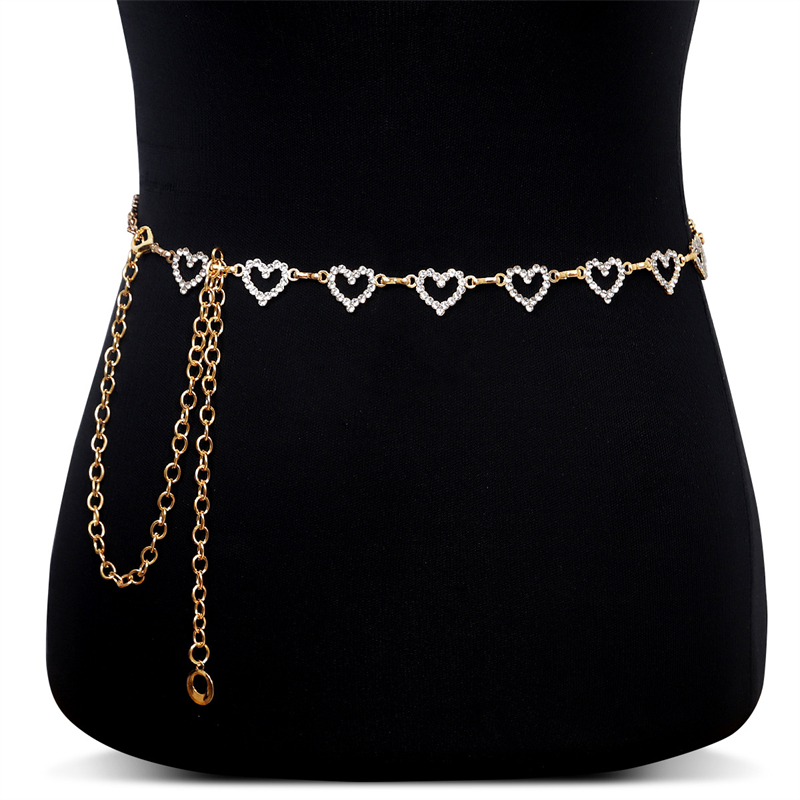 Fashion Rhinestone Heart Waist - Body Jewelry Women recensione e prezzo