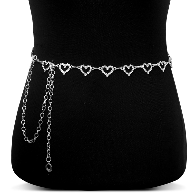 Fashion Rhinestone Heart Waist - Body Jewelry Women recensione e prezzo
