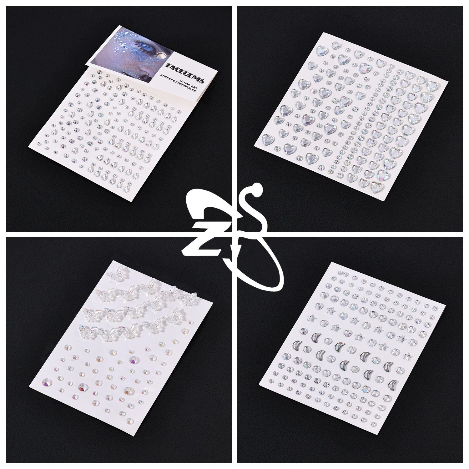 ZS 1 Set 3D Colorful Rhineston - Body Jewelry Eyebrow recensione e prezzo