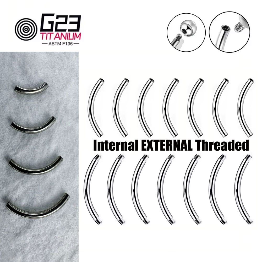 Wholesale 5/10/50pcs G23 Titan - Nipple Bar Curved recensione e prezzo