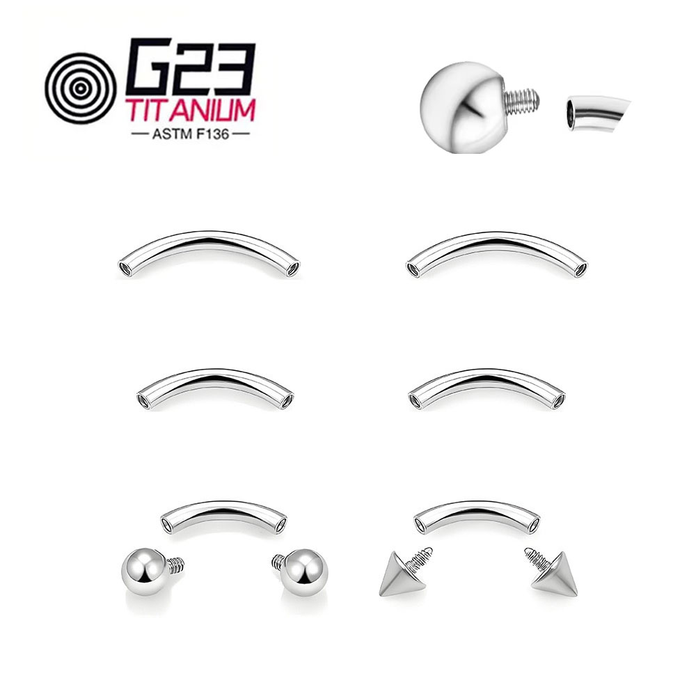 Wholesale 5/10/50pcs G23 Titan - Nipple Bar Curved recensione e prezzo