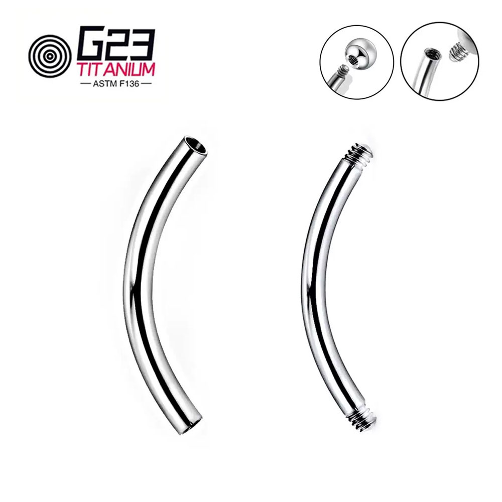 Wholesale 5/10/50pcs G23 Titan - Nipple Bar Curved recensione e prezzo