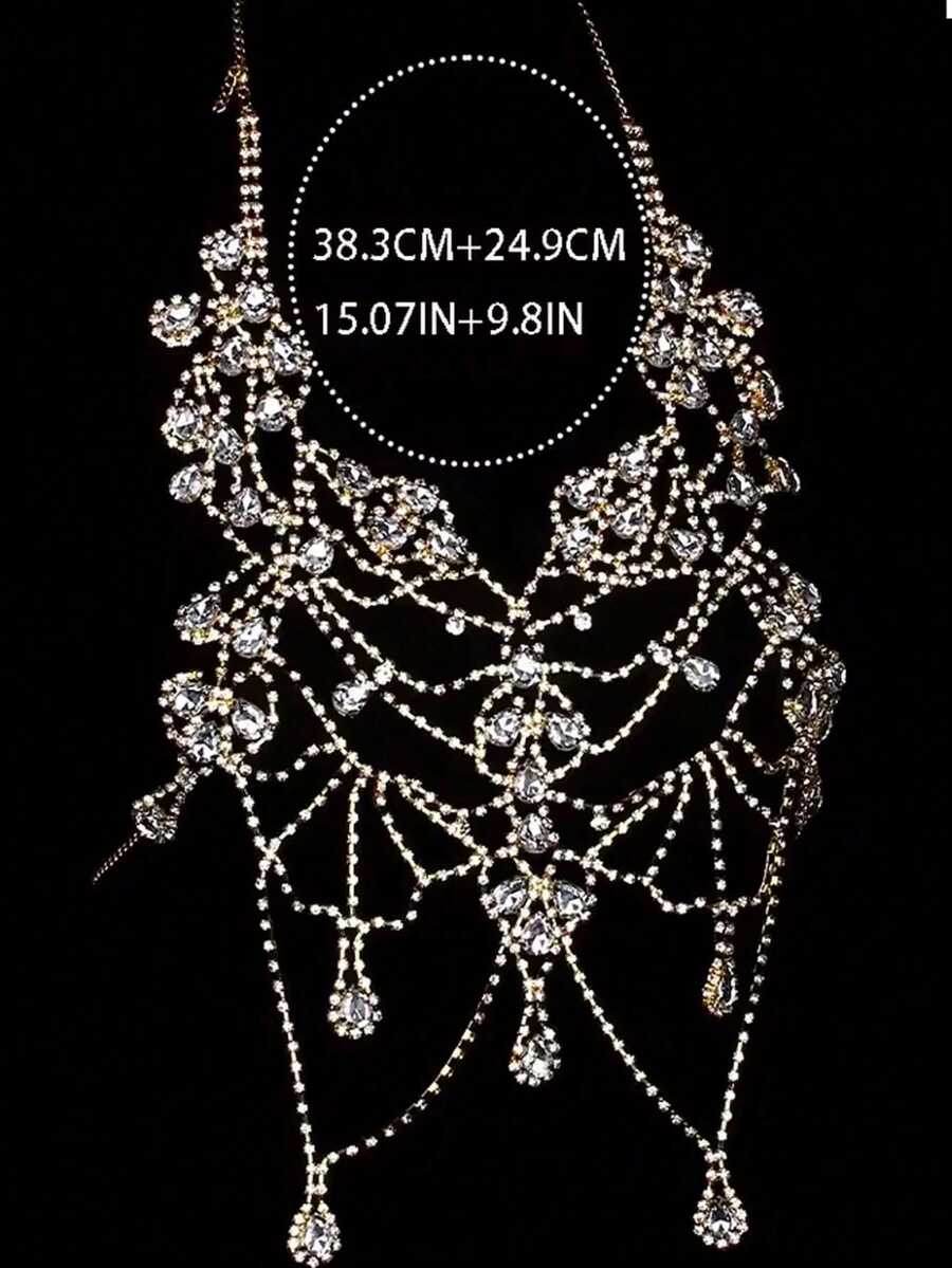 Rhinestone Body Chain Bra Neck - Body Jewelry Women recensione e prezzo
