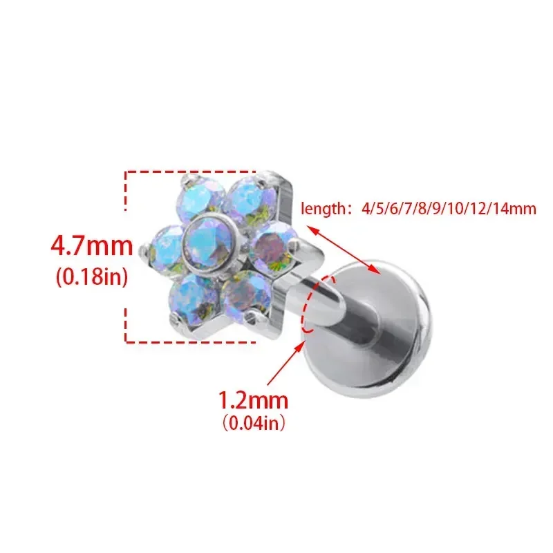 ASTM F136 Titanium Flower Pier - Zoor Body Jewelry recensione e prezzo