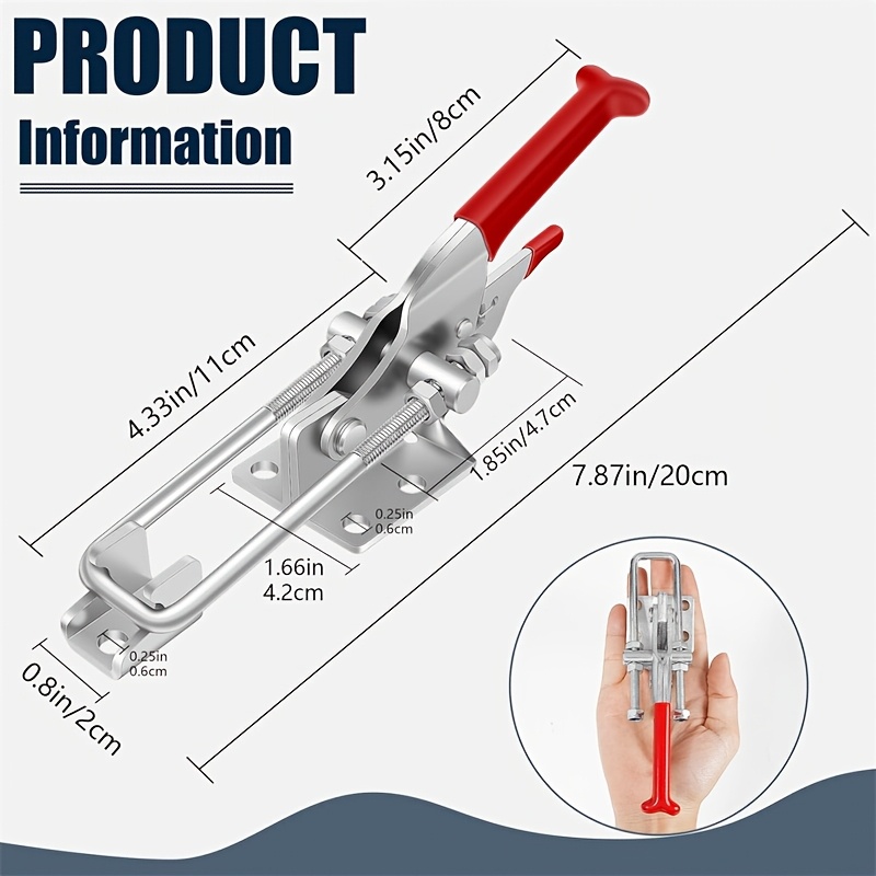 2Pcs Heavy-Duty Clamps Adjusta - Threadless Push Pin recensione e prezzo