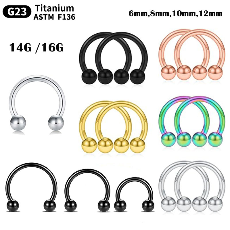 1/5Pcs Titanium Horseshoe Sept - Zoor Body Jewelry recensione e prezzo