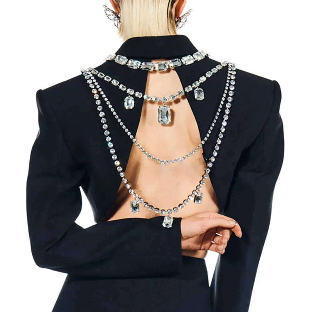 Shine Rhinestone Long Tassel B - Body Jewelry Back recensione e prezzo