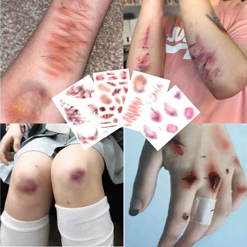 4 Sheets Halloween Wound Bruis - Body Jewelry Eyebrow recensione e prezzo