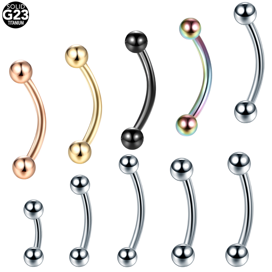 1Pc G23 Titanium Eyebrow Ring  - Nipple Bar Curved recensione e prezzo
