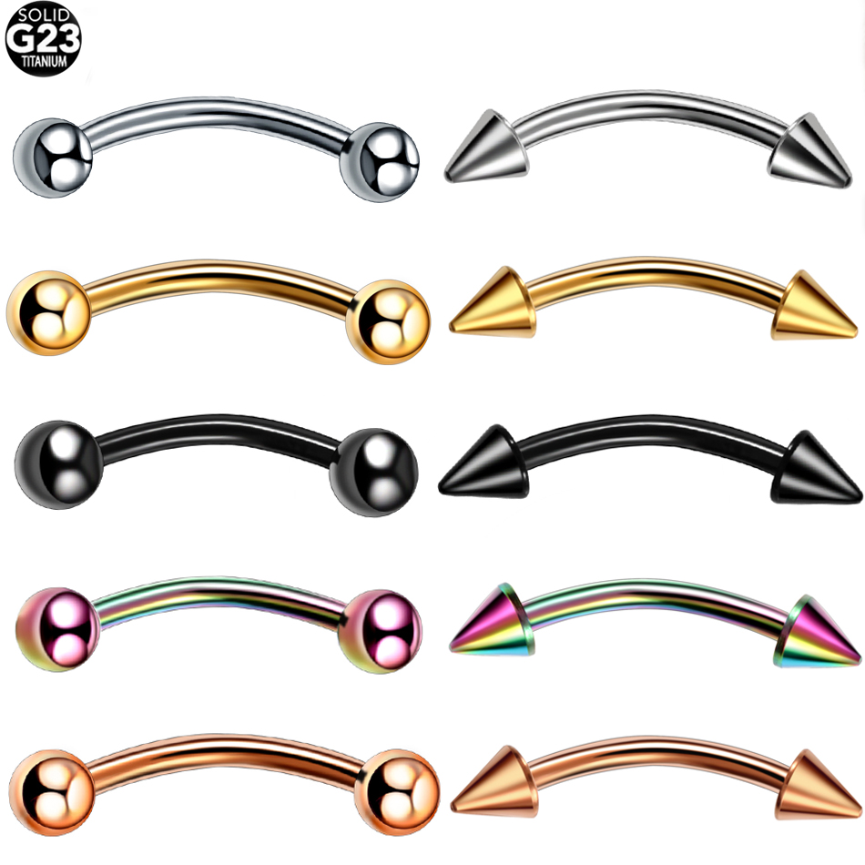 1Pc G23 Titanium Eyebrow Ring  - Nipple Bar Curved recensione e prezzo