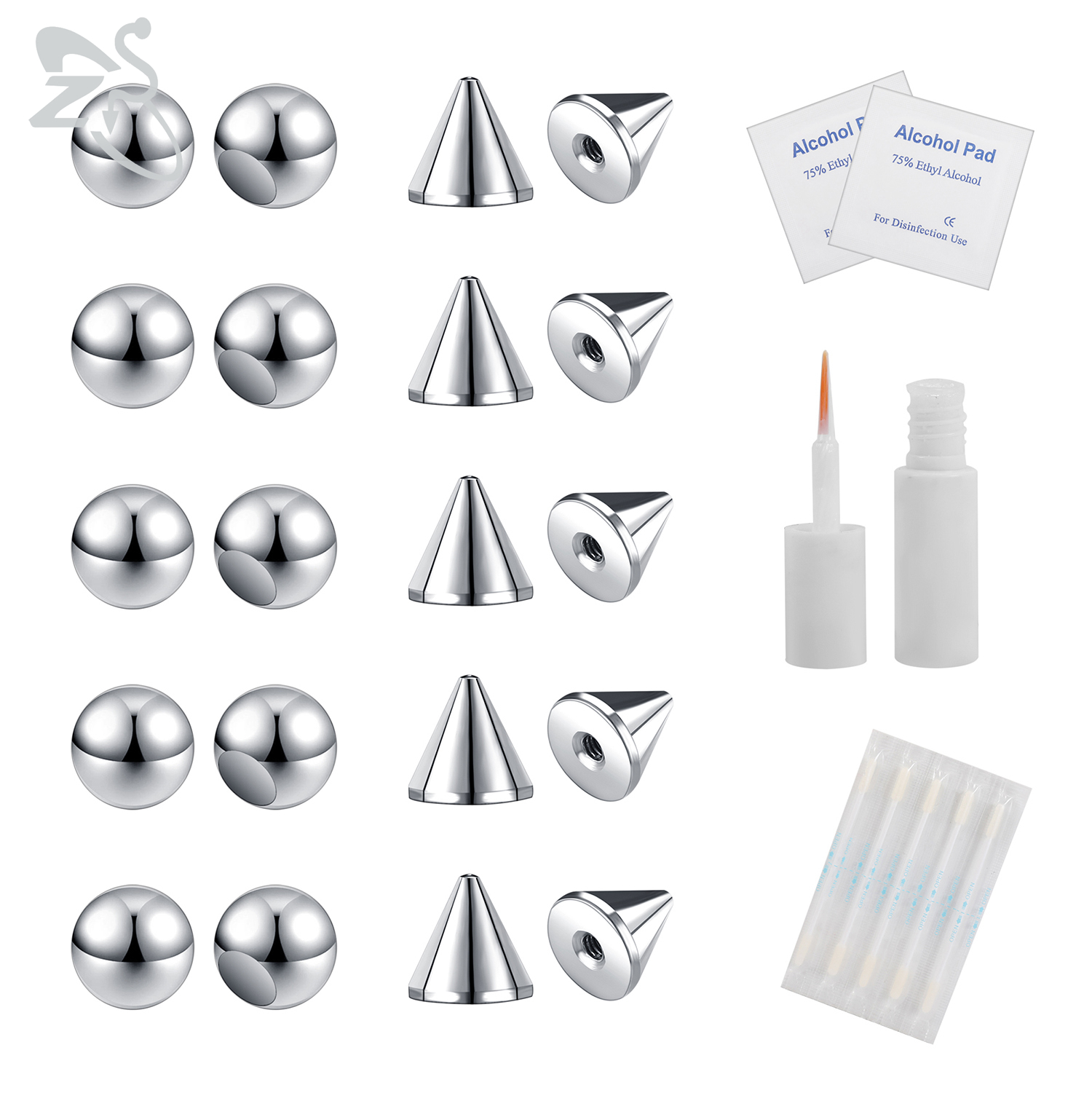ZS 1 Set Fake Eyebrow Ring Men - Body Jewelry Eyebrow recensione e prezzo