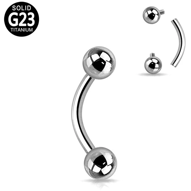 ASTM F136 Titanium PIERC Eyebr - Nipple Bar Curved recensione e prezzo