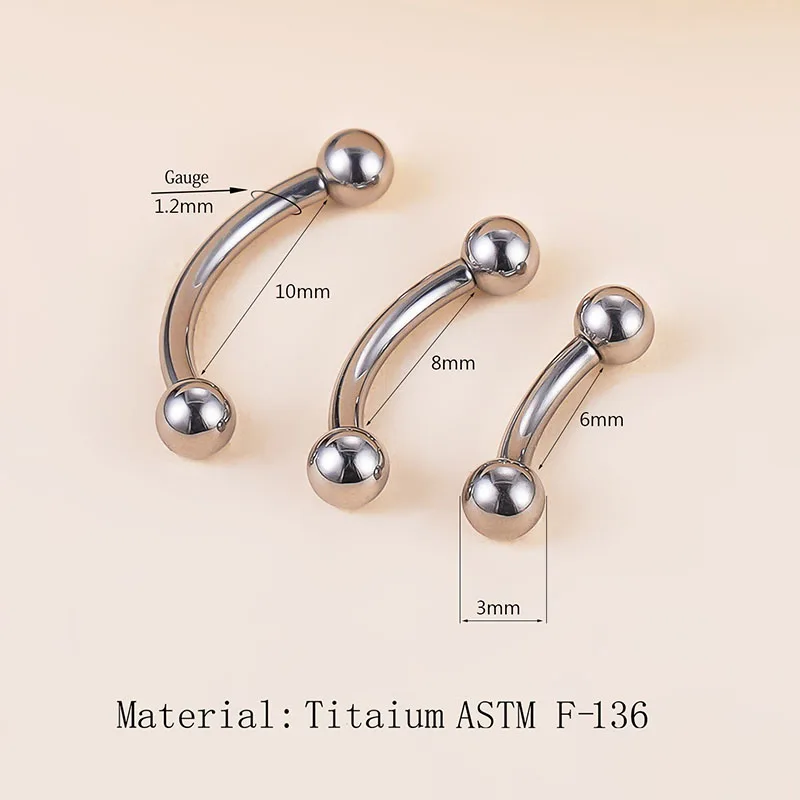 ASTM F136 Titanium PIERC Eyebr - Nipple Bar Curved recensione e prezzo