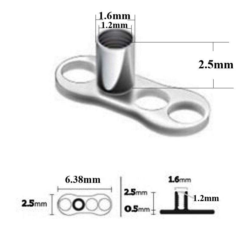20pcs G23 Solid Titanium & Sur - Body Jewelry Dermal recensione e prezzo