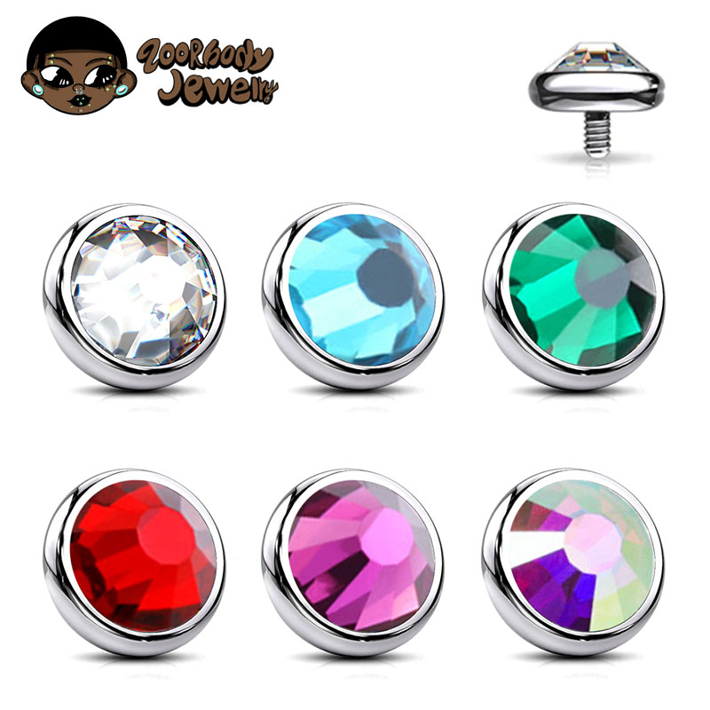 1PCS ASTM F136 Titanium Bezel  - Zoor Body Jewelry recensione e prezzo