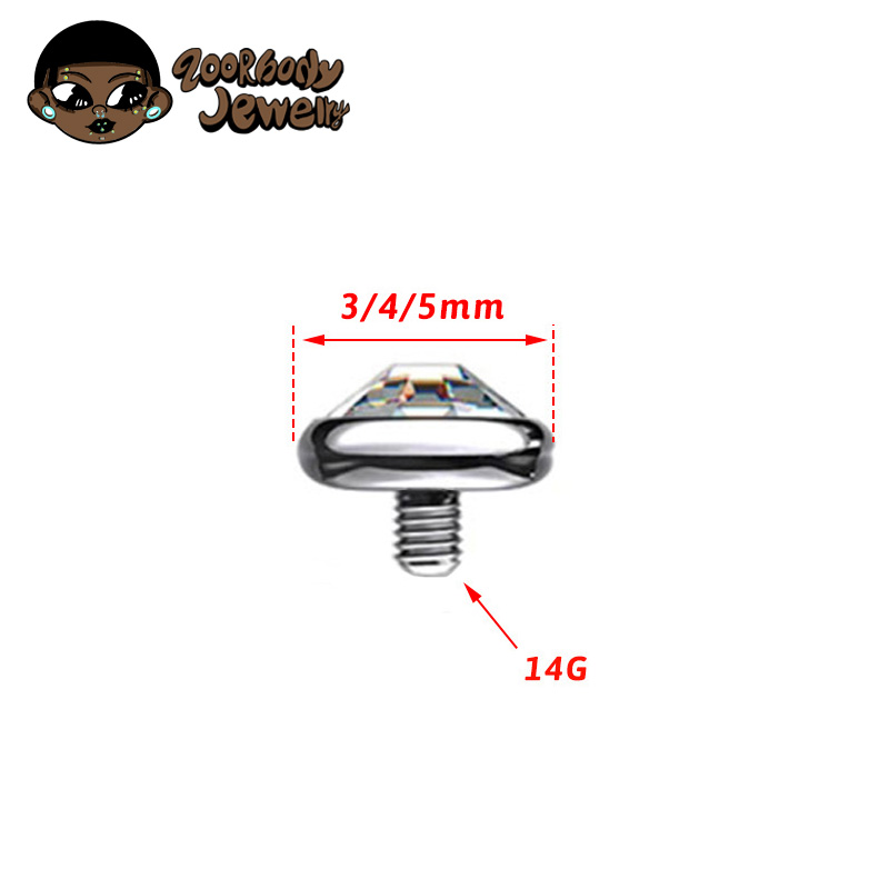 1PCS ASTM F136 Titanium Bezel  - Zoor Body Jewelry recensione e prezzo