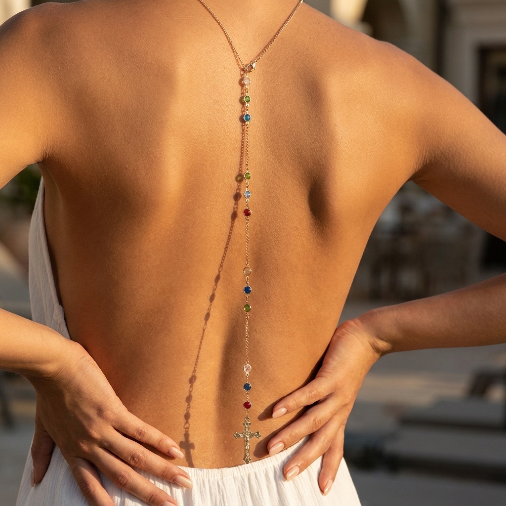 Minimalist Cross Crystal Back  - Body Jewelry Back recensione e prezzo