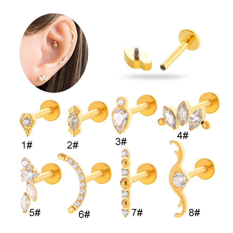 1PC ASTM F136 G23 Titanium Pie - Body Jewelry Internally Threaded recensione e prezzo
