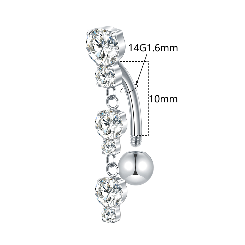 1/5PCS Titanium Reversed Bar C - Zoor Body Jewelry recensione e prezzo
