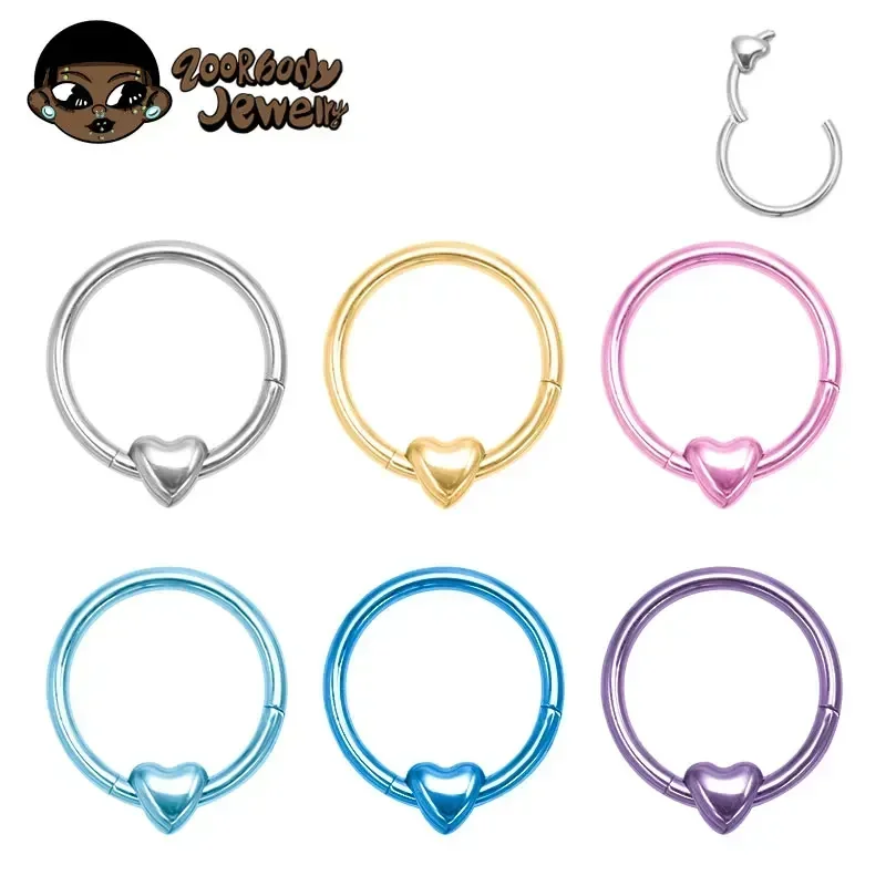 ASTM F136 Titanium Heart Click - Zoor Body Jewelry recensione e prezzo