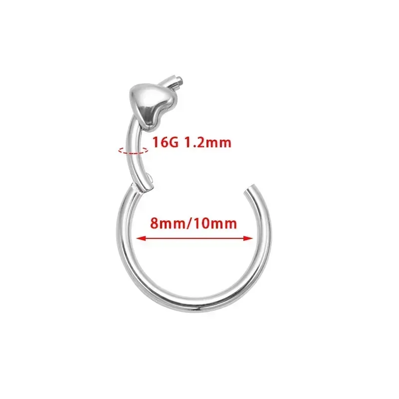 ASTM F136 Titanium Heart Click - Zoor Body Jewelry recensione e prezzo
